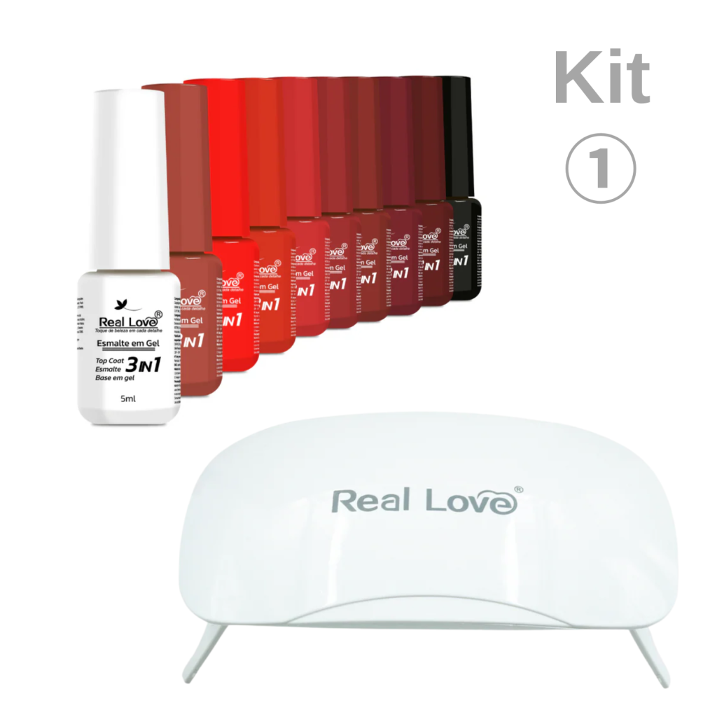 KIT ESMALTE 3 EM 1 - REAL LOVE