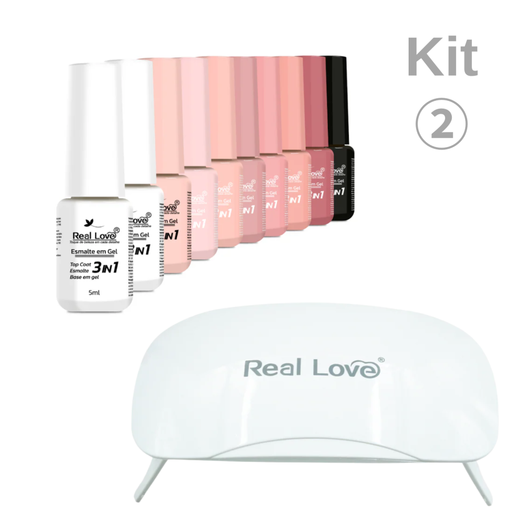 KIT ESMALTE 3 EM 1 - REAL LOVE