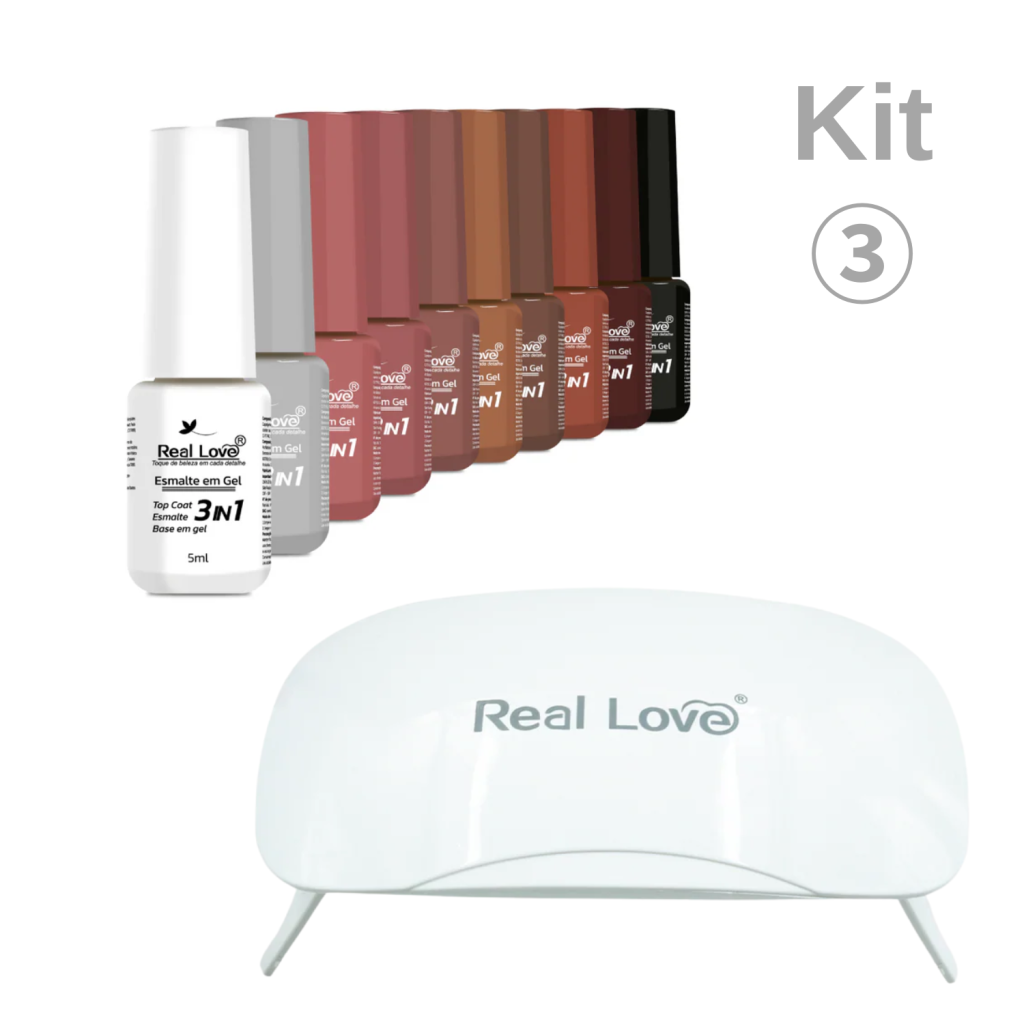 KIT ESMALTE 3 EM 1 - REAL LOVE