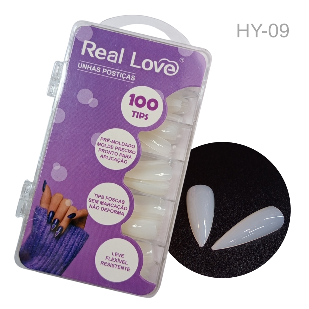 POSTIÇA STILETO LEITOSA - REAL LOVE