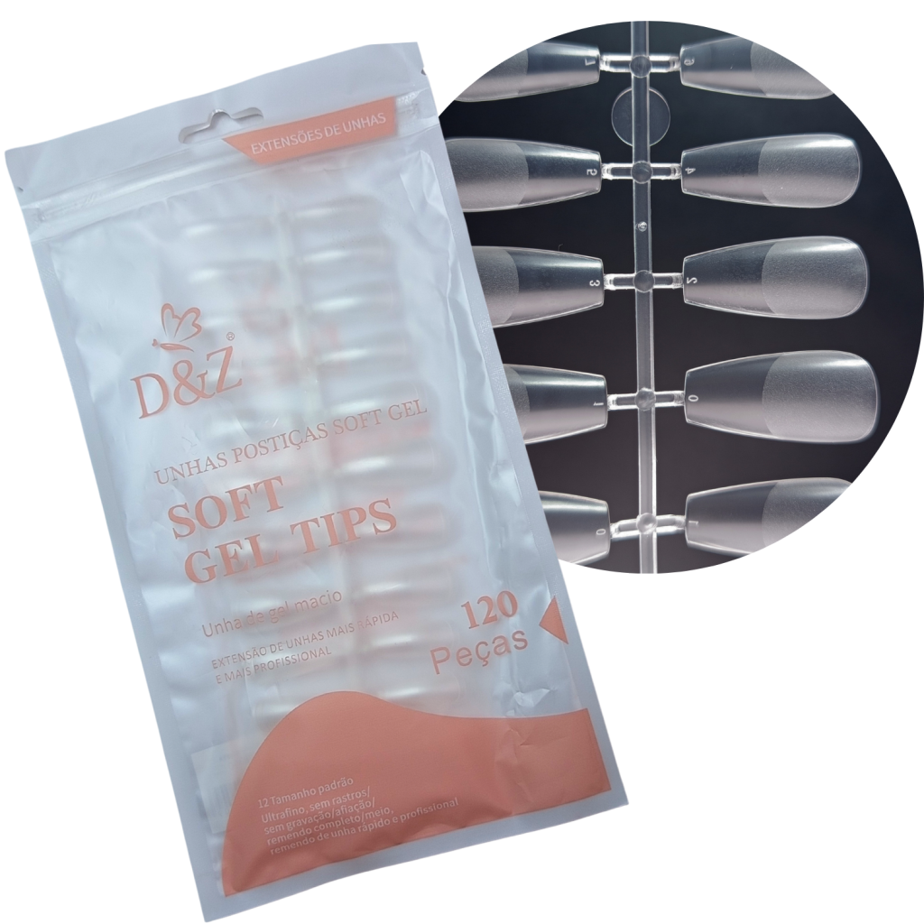 SOFT GEL TIPS COFFIN FOSCA - D&Z