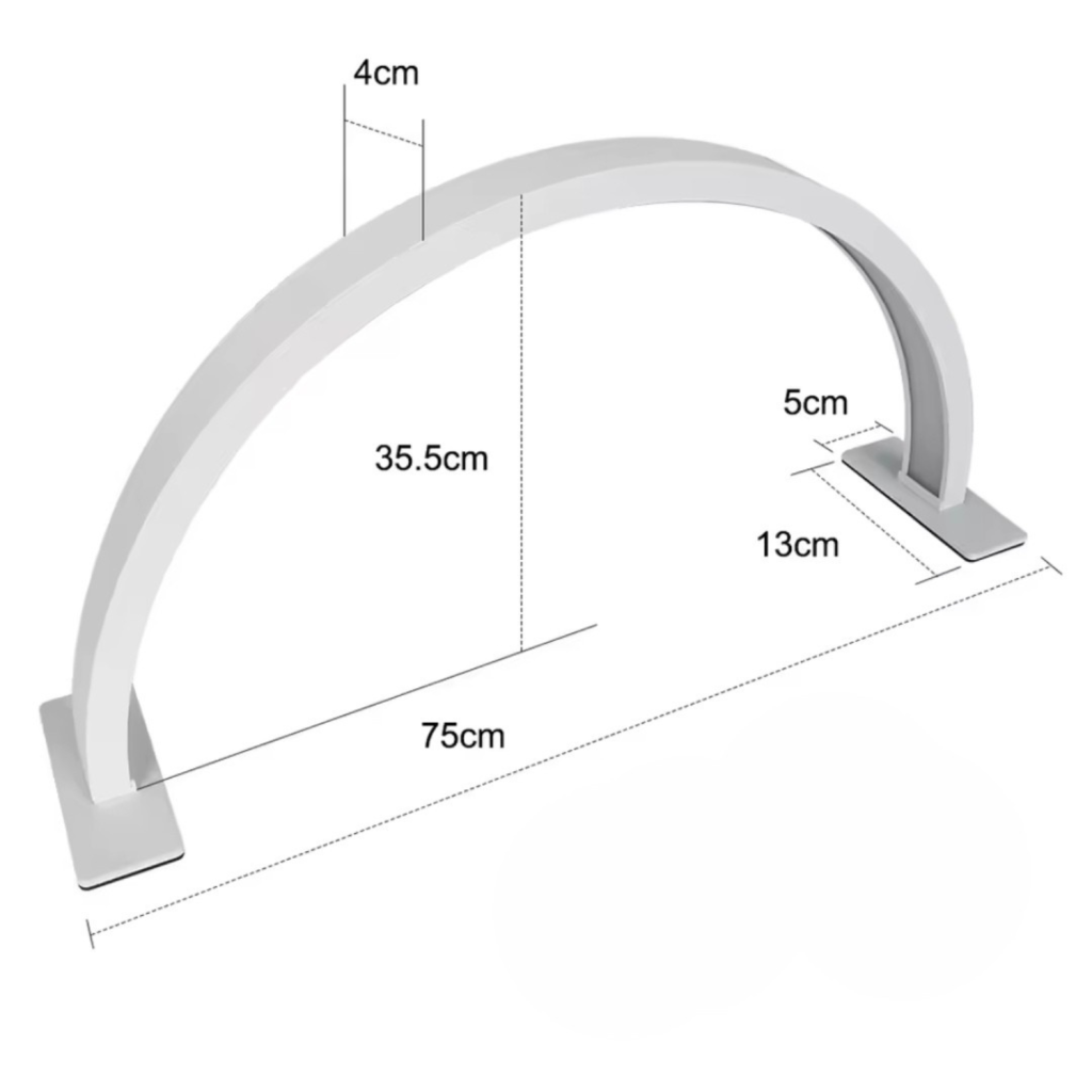 LUMINÁRIA MEIA LUA DE MESA BRANCA