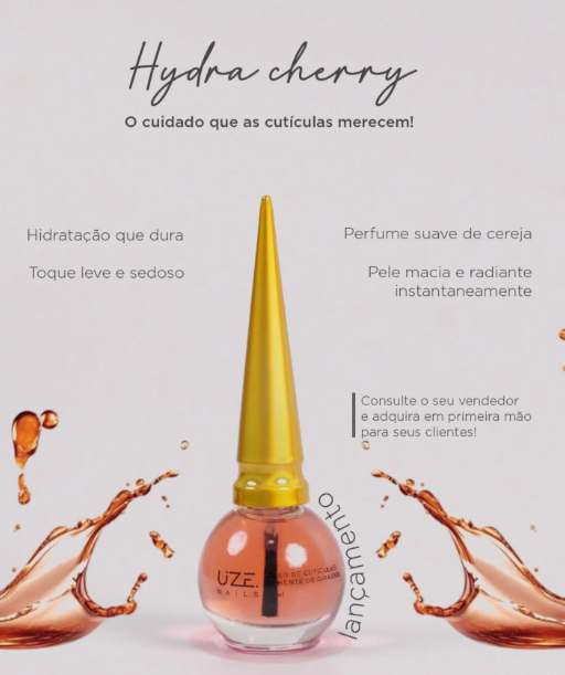 Óleo de Cutículas Hydra Cherry - Uze Nails
