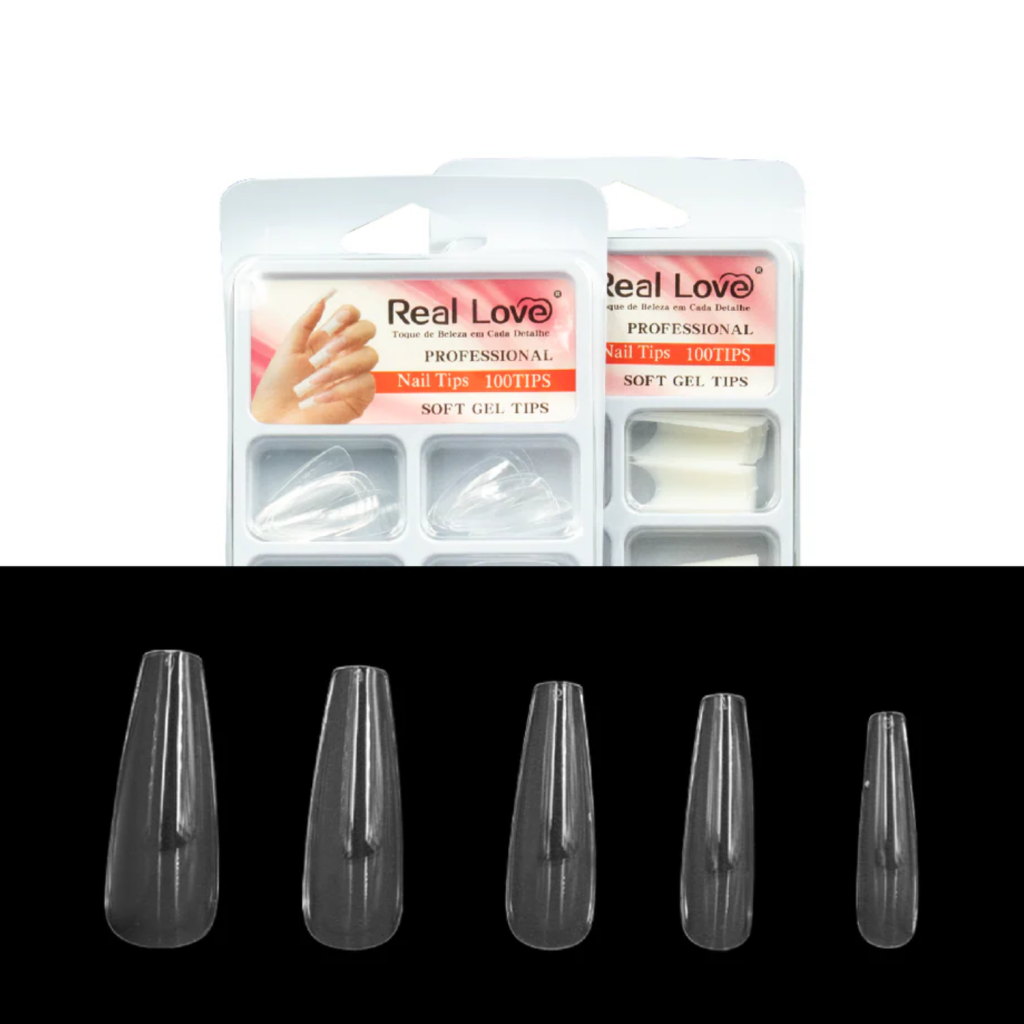 UNHA POSTIÇA REAL LOVE - BAILARINA TRANSPARENTE LONGA