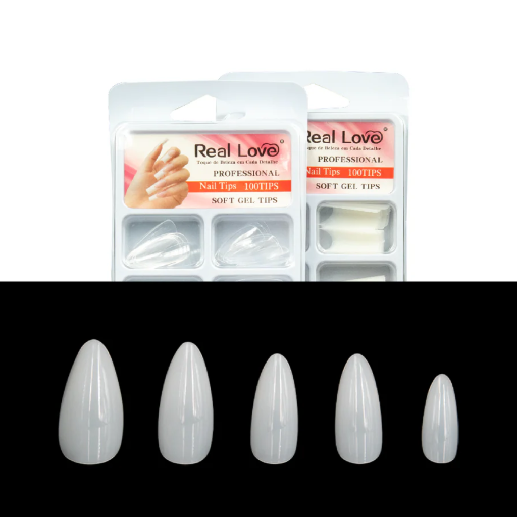 UNHA POSTIÇA REAL LOVE - ALMOND LEITOSA