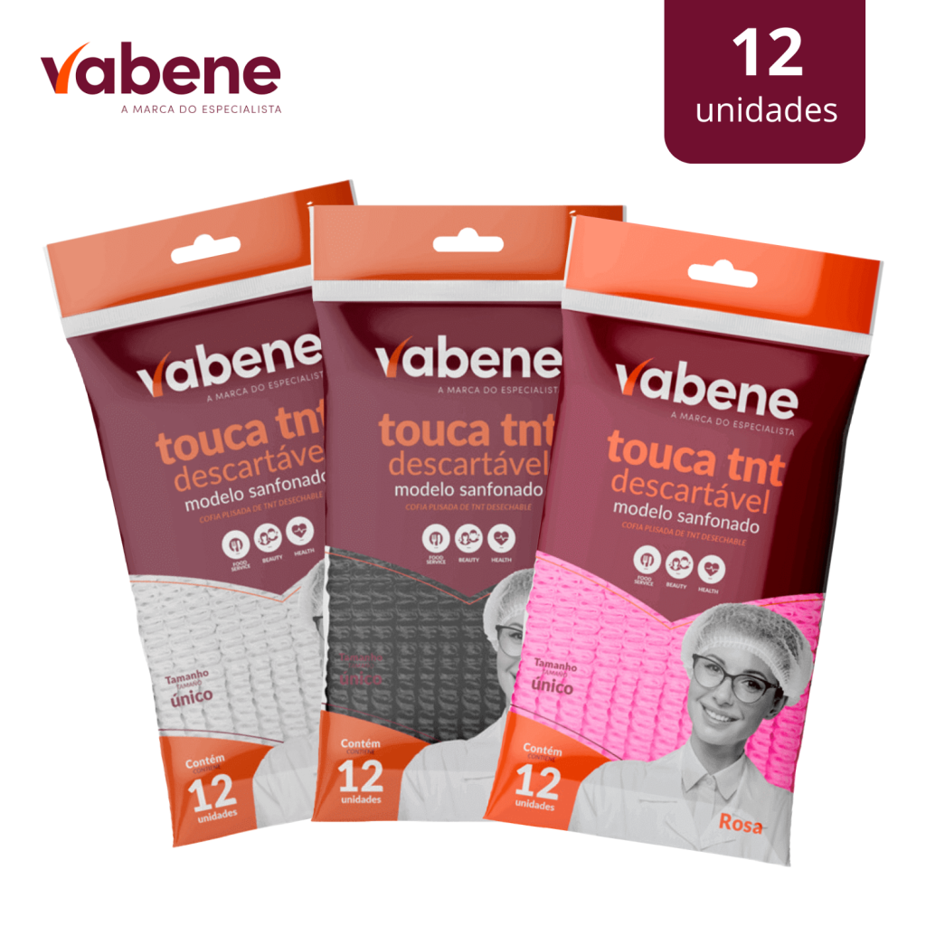 PACOTE TOUCA TNT DESCARTÁVEL VABENE