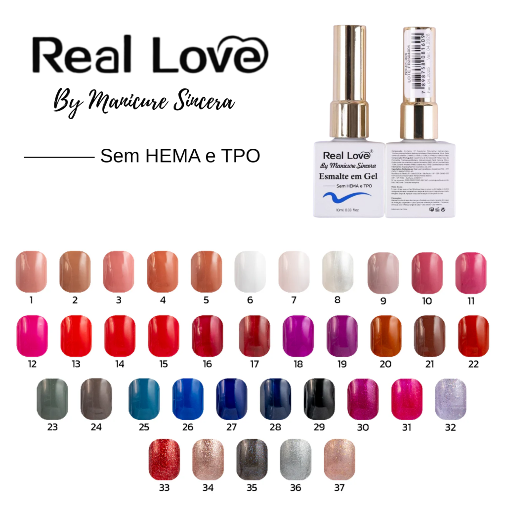 ESMALTE EM GEL 10ML - REAL LOVE