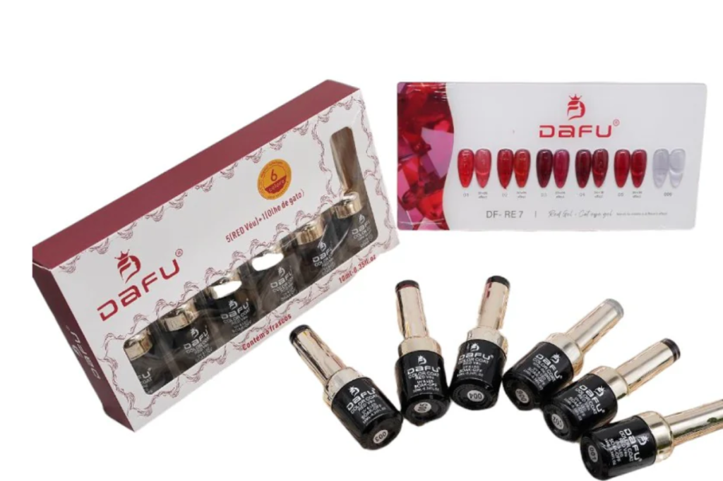 KIT ESMALTE DAFU(5 RED VEU+1 OLHO DE GATO)