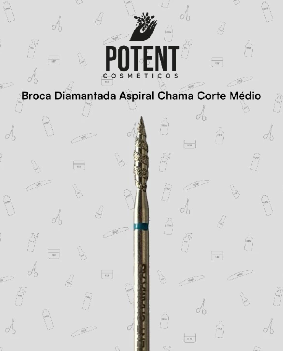 BROCA DIAMANTADA ASPIRAL CHAMA CORTE MEDIO(POTENT)