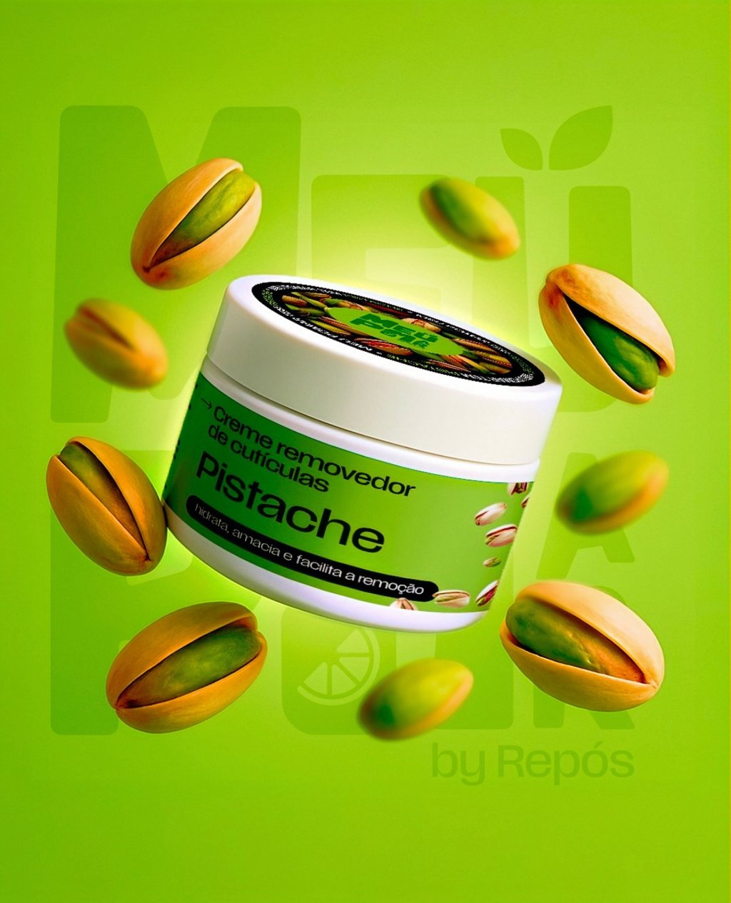 Creme removedor de cutículas pistache repos 120g