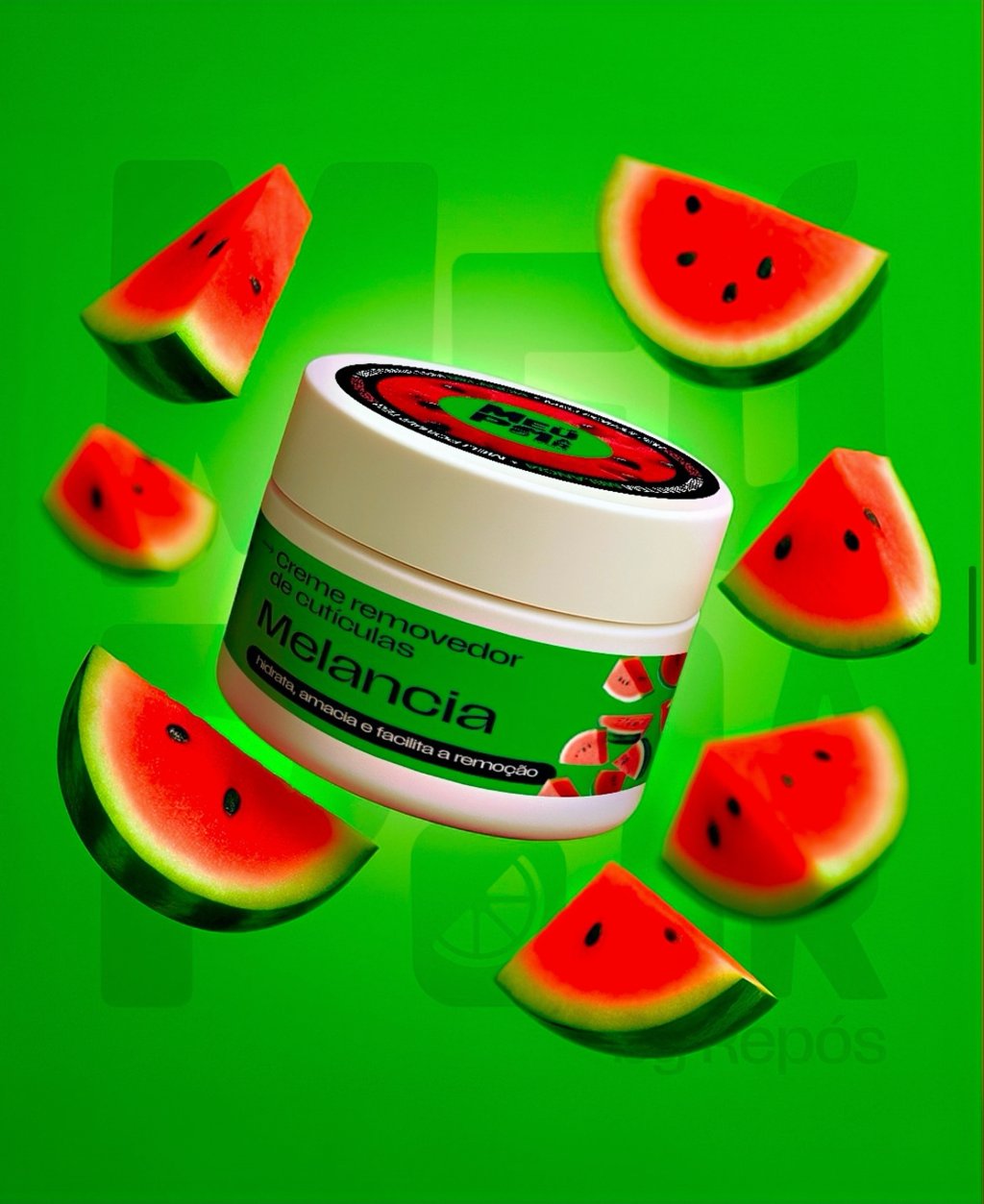 Creme removedor de cutículas melancia repos 120g