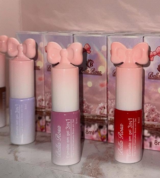 ESMALTE EM GEL 8ML BELLA ROSA 3 EM 1