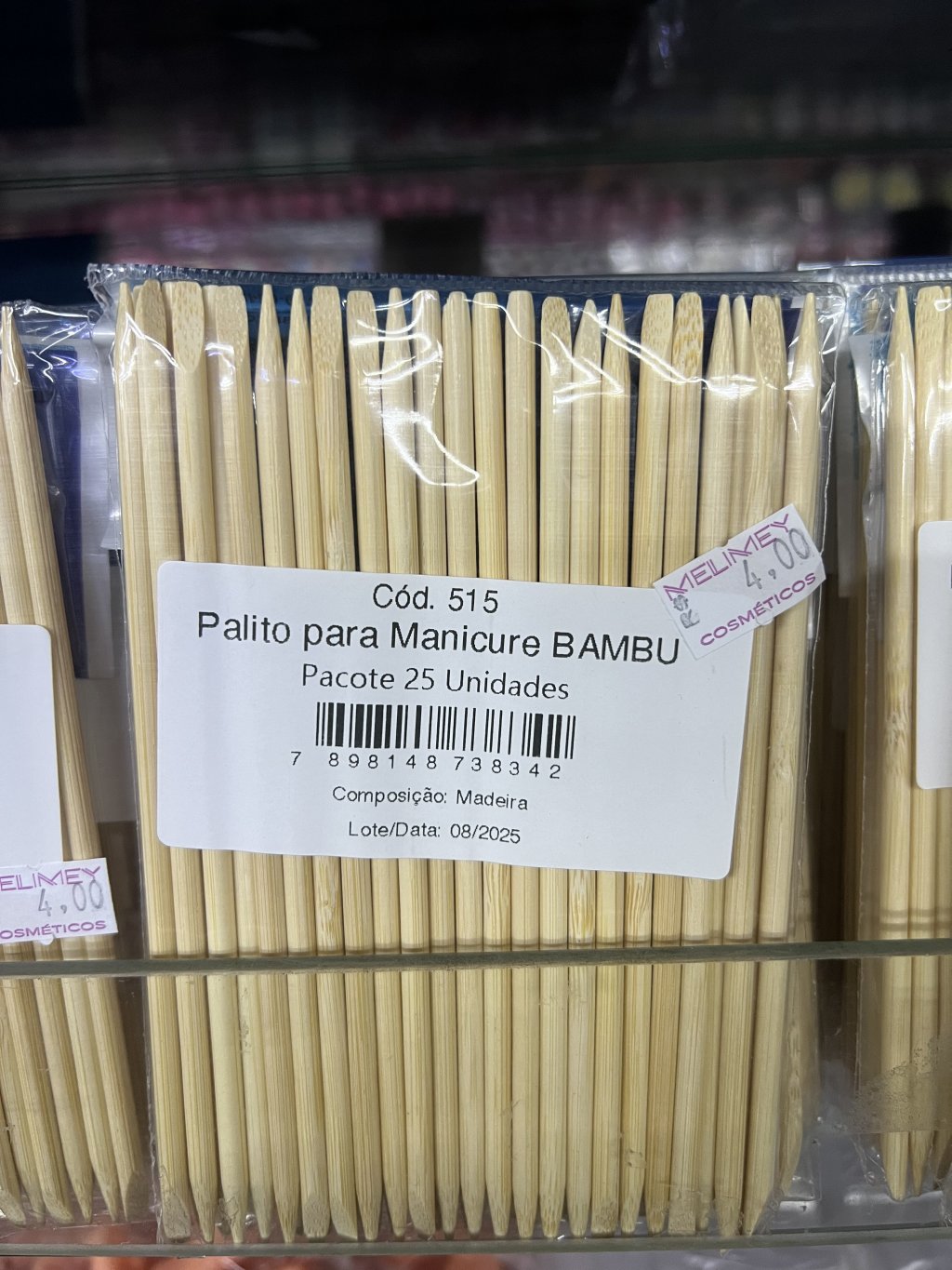 PALITO PARA MANICURE BAMBU 25un