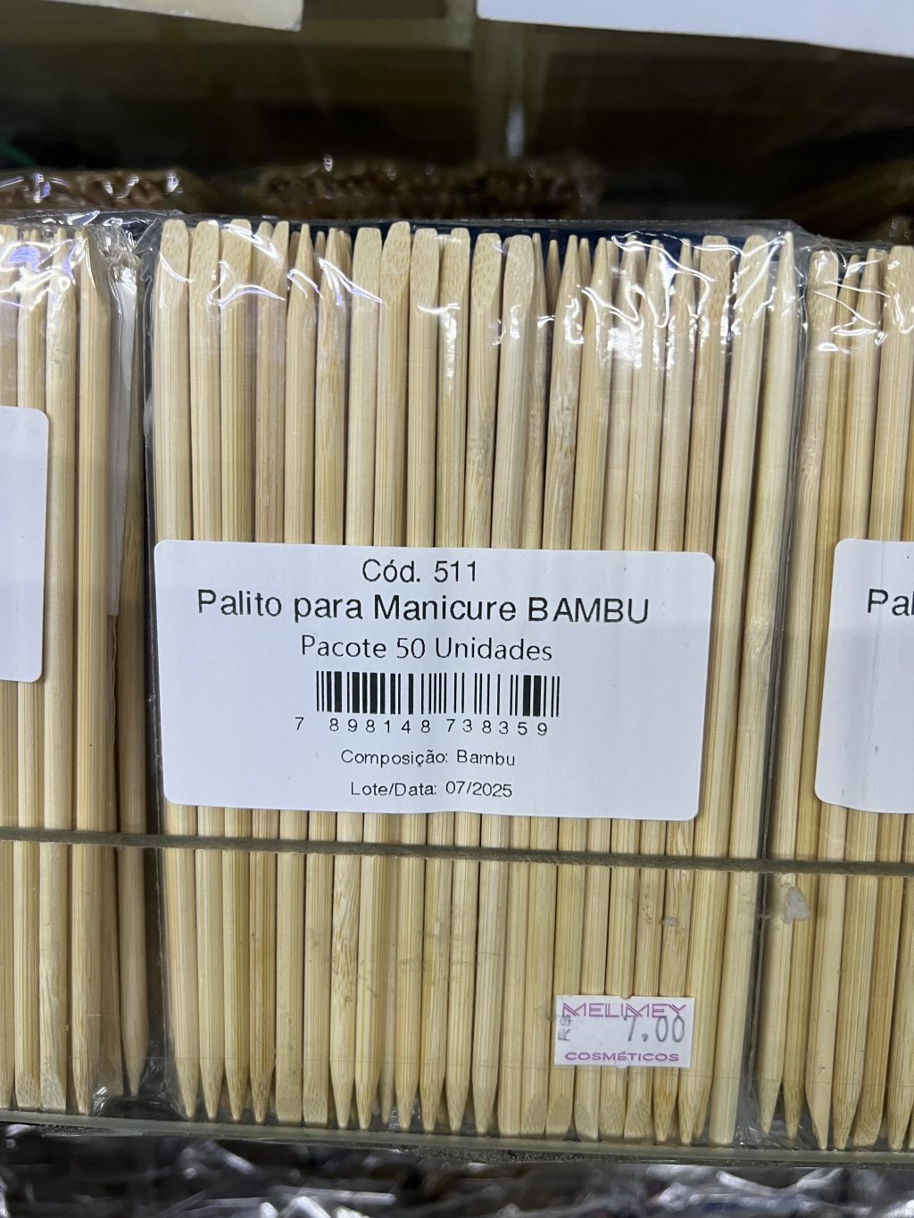PALITO PARA MANICURE BAMBU 50un
