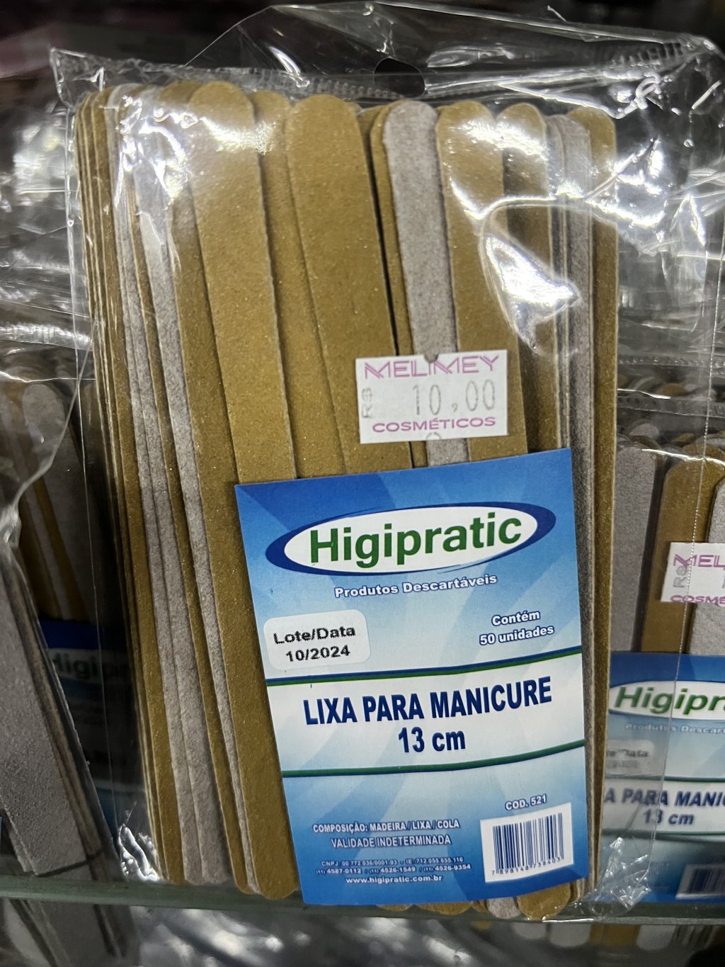 LIXA PARA MANICURE 13cm 50un