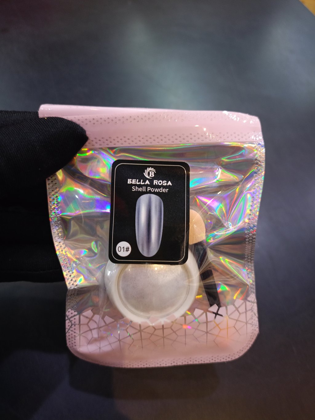 PÓ CROMO PRATA BELLA ROSA 