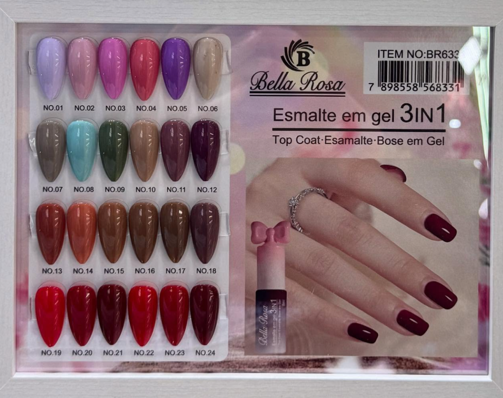 ESMALTE GEL 3 IN 1 BELLA ROSA(LACINHO)