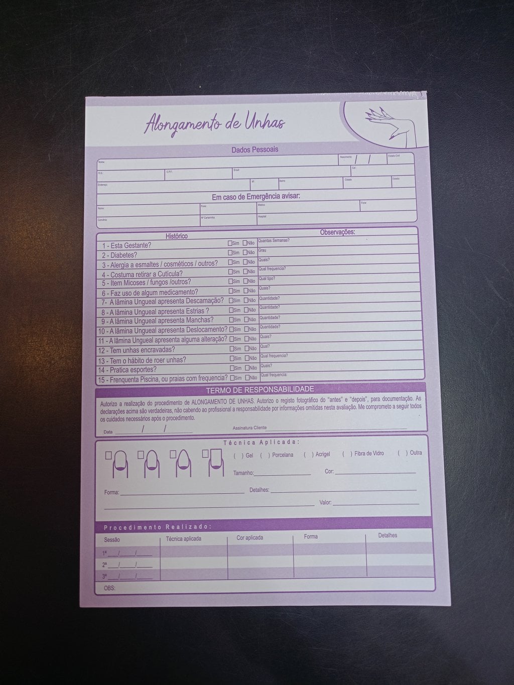 FICHA DE ANAMNESE - UNHAS 