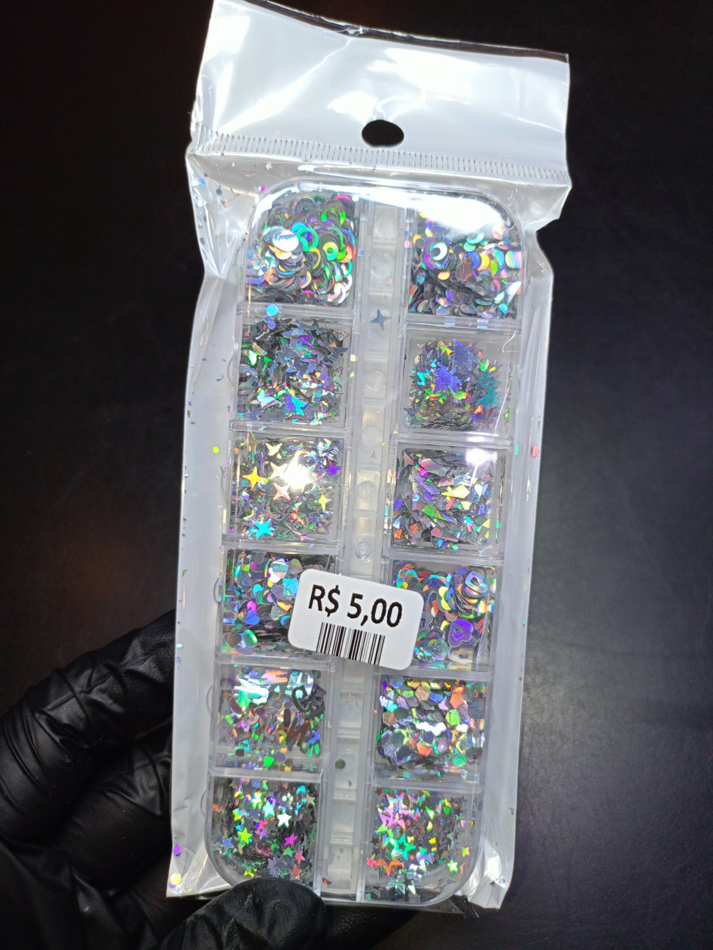 KIT DECORAÇÃO PRATA HOLOGRÁFICO 