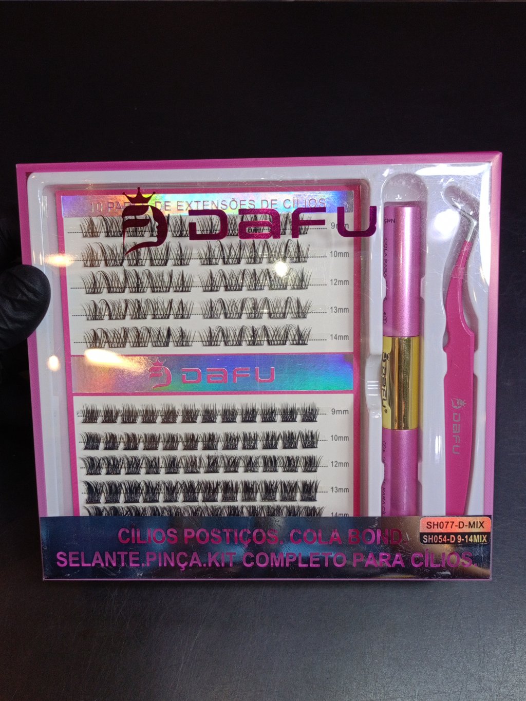 KIT CÍLIOS TUFINHO DAFU (C/ PINÇA E COLA) 