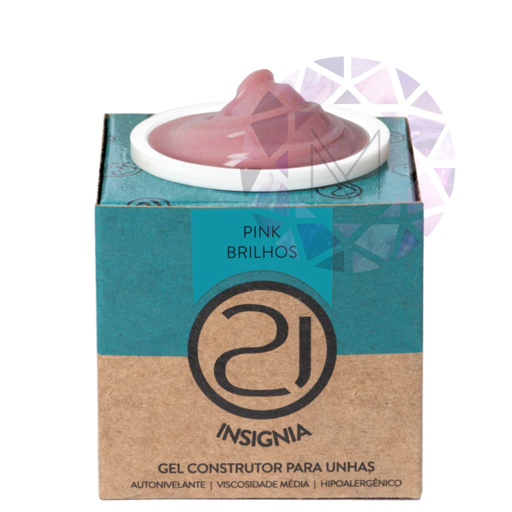 GEL INSIGNIA NAILS 21 - PINK BRILHOS | SEM TPO