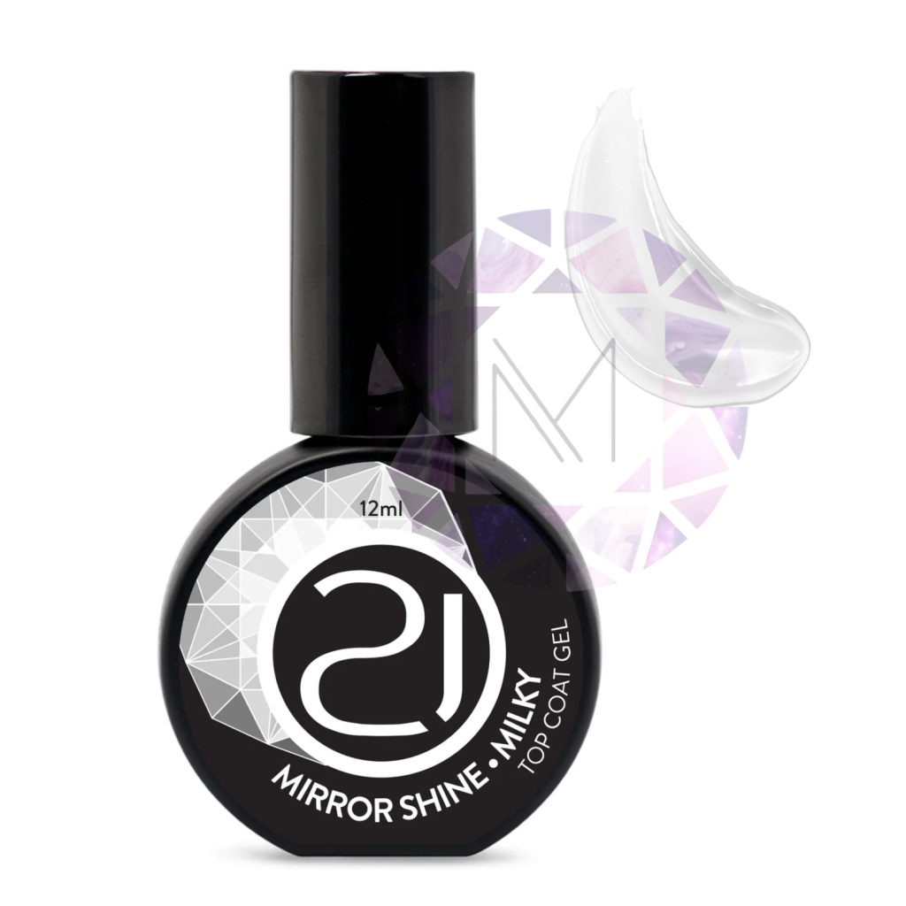 TOP COAT MIRROR SHINE NAILS 21 12ML - MILKY 