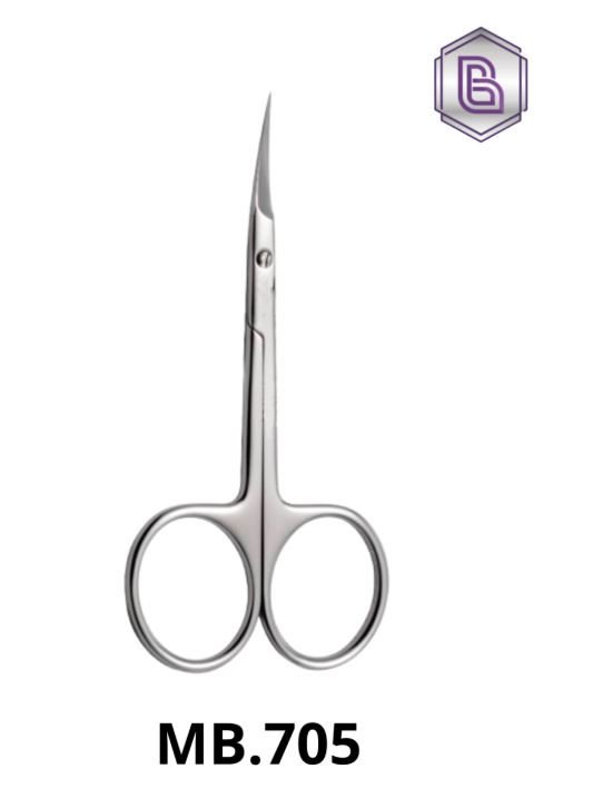 TESOURA PARA CUTÍCULA MB.705 PONTA CURVA 22MM