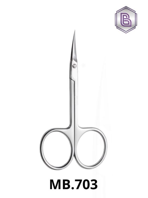 TESOURA PARA CUTÍCULA MB.703 PONTA CURVA 23,5MM