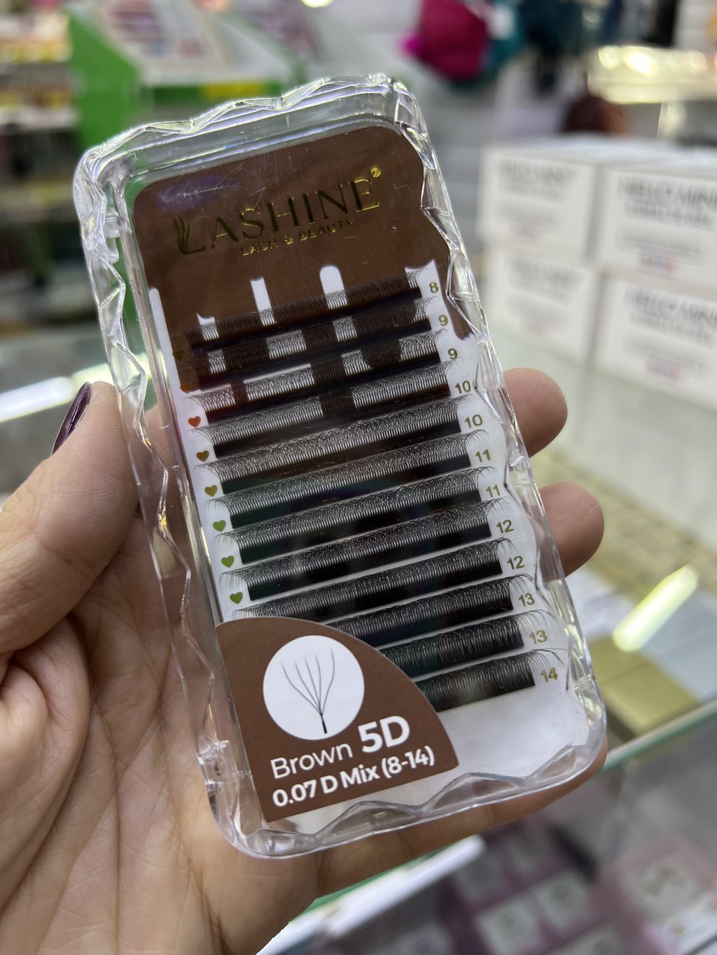 Cilios Lashine 5D 0.07D MARROM