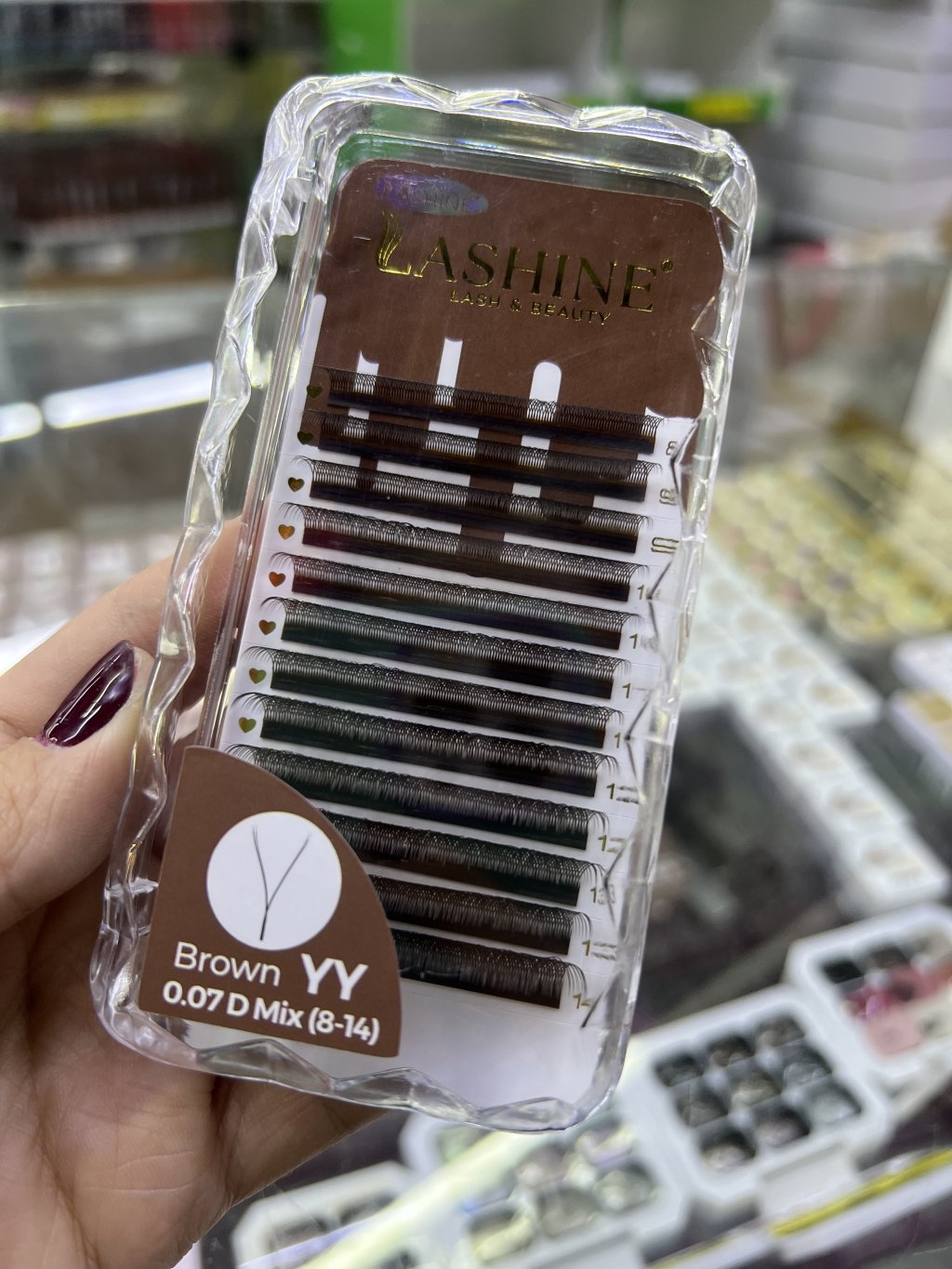 Cilios Lashine YY 0.07D MARROM