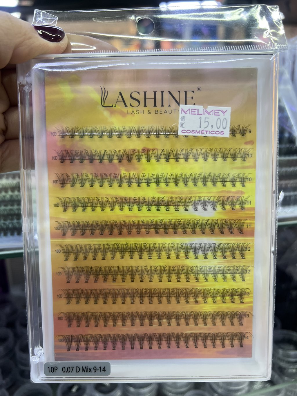Cilios tufo Lashine 10P 0.07d mix 9-14