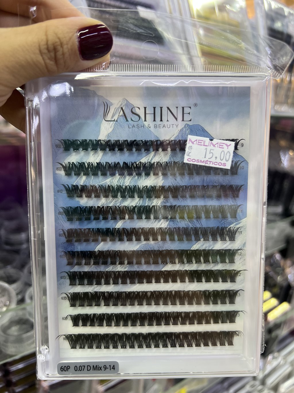 Cilios tufo Lashine 60p 0.07d mix 9-14