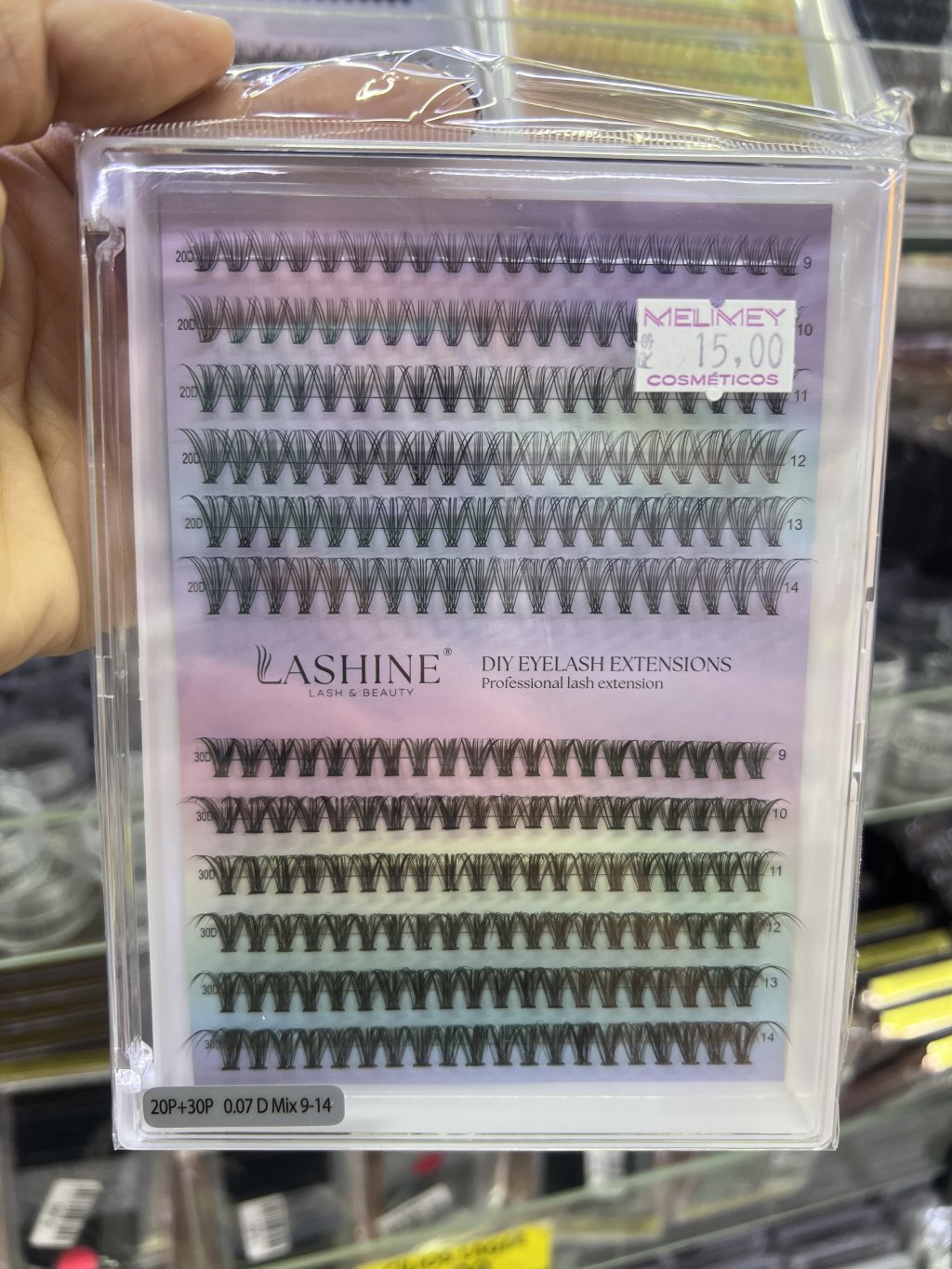 Cilios tufo Lashine 20p+30p 0.07d mix 9-14