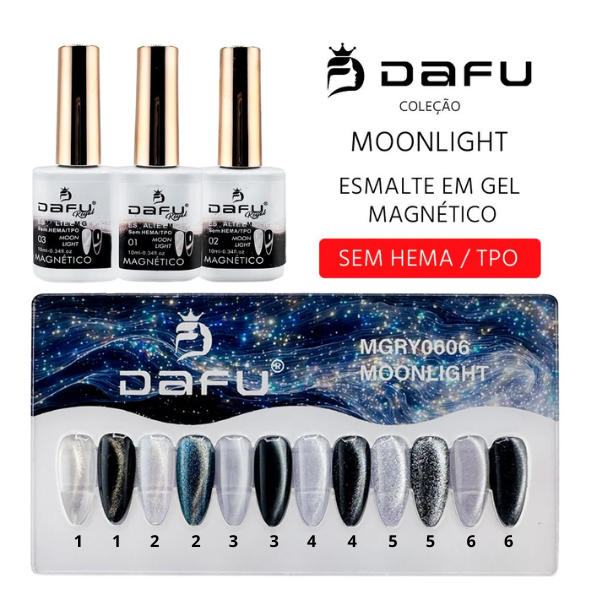 ESMALTE EM GEL MAGNÉTICO DAFU 10ML - COLEÇÃO MOONLIGHT