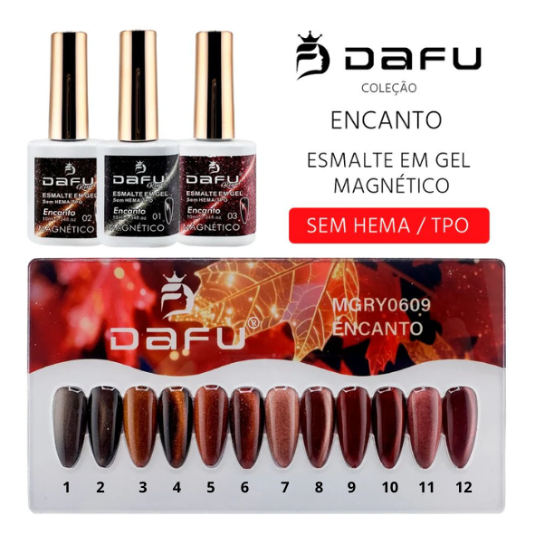 ESMALTE EM GEL MAGNÉTICO DAFU 10ML - COLEÇÃO ENCANTO