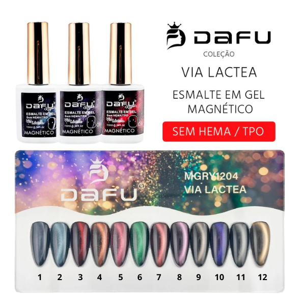 ESMALTE EM GEL MAGNÉTICO DAFU 10ML - COLEÇÃO VIA LACTEA