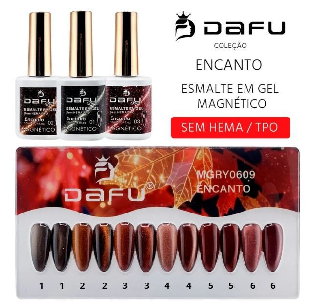ESMALTE EM GEL MAGNÉTICO DAFU 10ML - COLEÇÃO ENCANTO