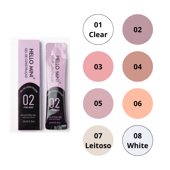 REFIL GEL DE CONSTRUÇÃO HELLO MINI 15ML