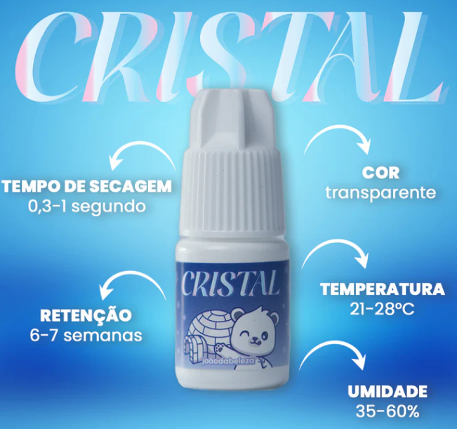 COLA DE CILIOS CRISTAL(TRANSPARENTE)-JOAO DA BELEZA 3G