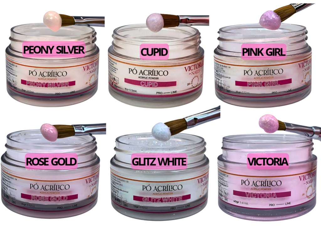 PO ACRILICO VICTORIA NAILS(COM GLITTER)