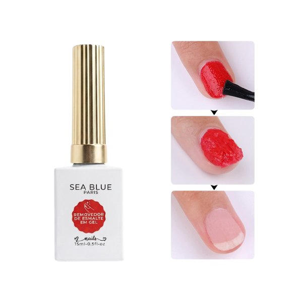 REMOVEDOR DE ESMALTE EM GEL SEA BLUE PARIS 15ML