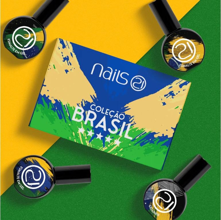 KIT ESMALTE EM GEL NAILS 21 - CORES BRASIL