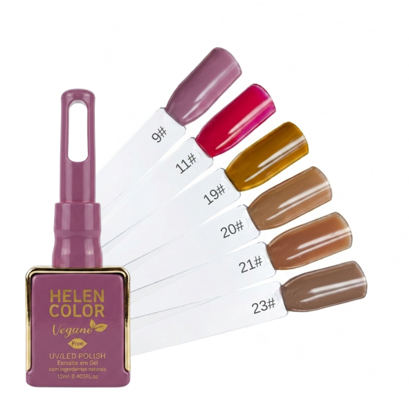 ESMALTE EM GEL HELEN COLOR 12ML - VEGANO FREE