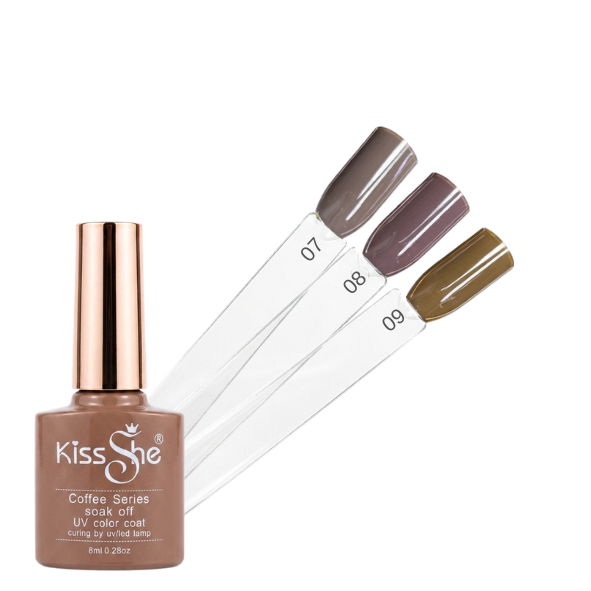 ESMALTE EM GEL KISS SHE 8ML - COFFEE SERIES