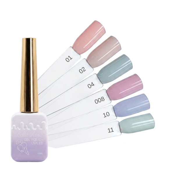 ESMALTE EM GEL BELLA ROSA 15ML - COLEÇÃO PASTEL 