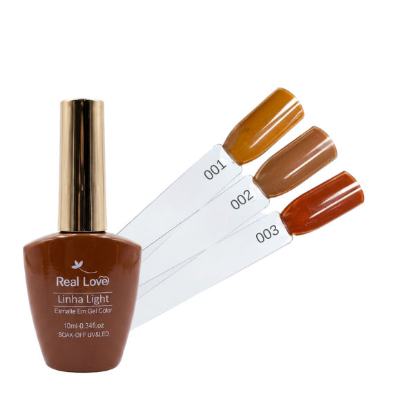 ESMALTE EM GEL REAL LOVE 10ML - COLEÇÃO MARROM