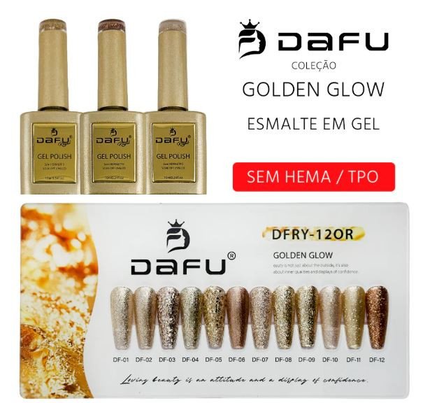 ESMALTE EM GEL DAFU - GOLDEN GLOW