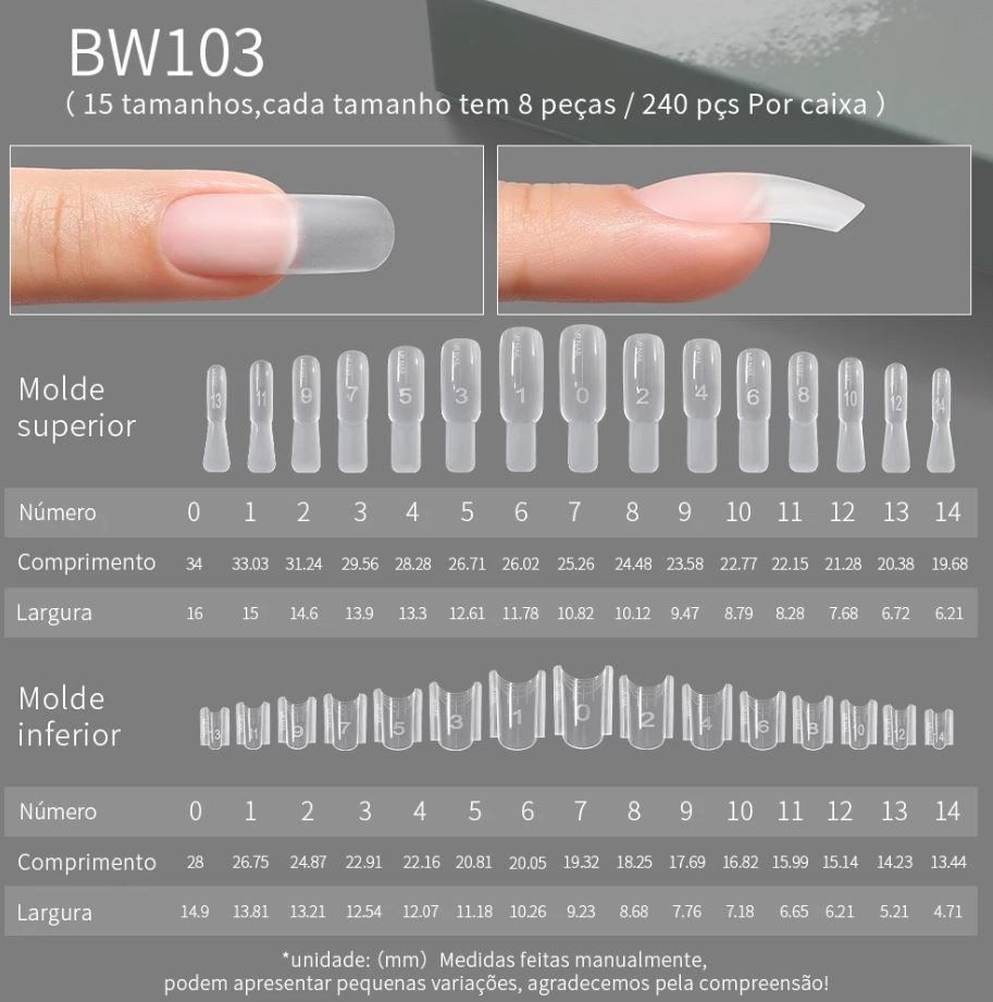 MOLDE SANDUÍCHE MR NAIL - QUADRADO CURVADO