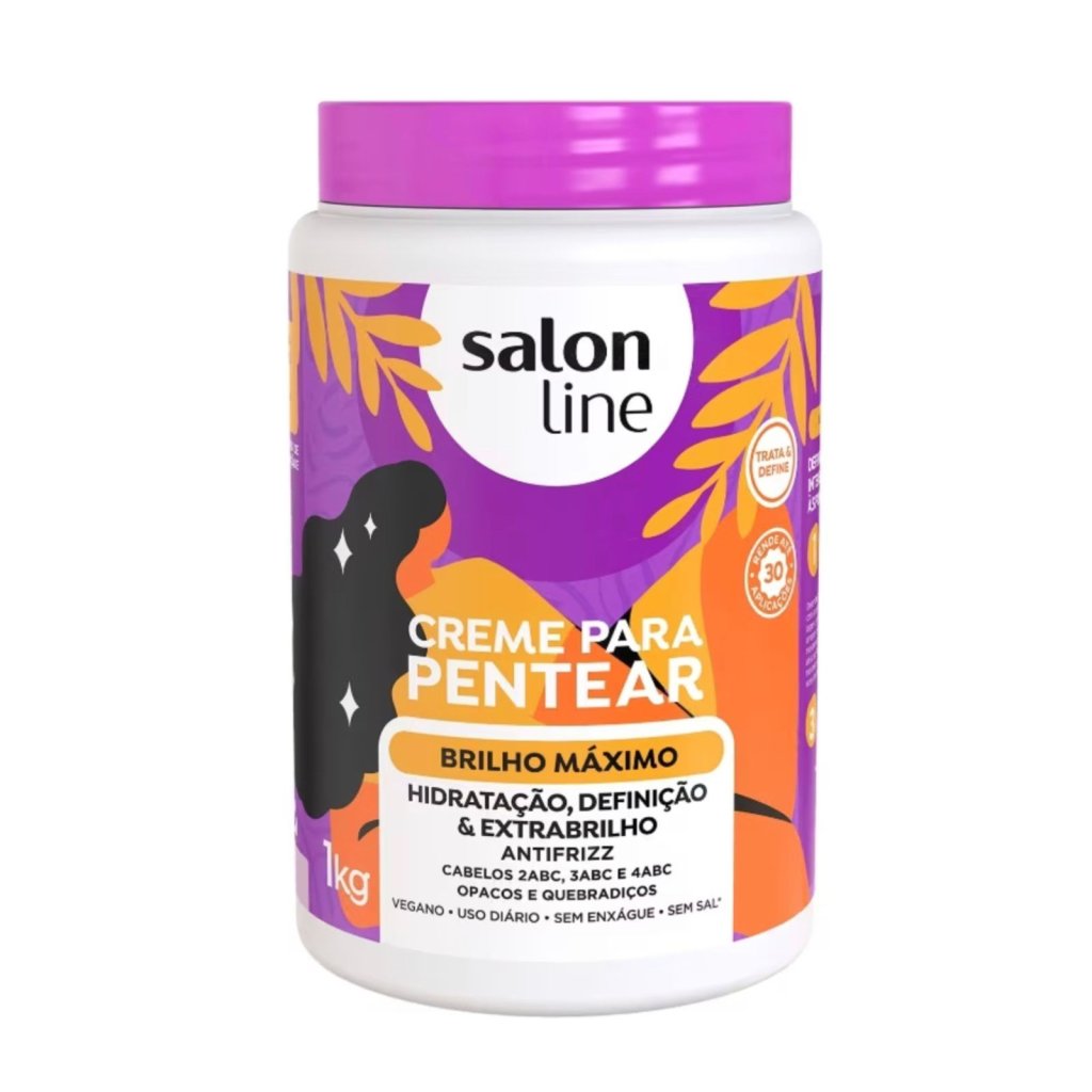 CREME PARA PENTEAR BRILHO MÁXIMO - SALON LINE