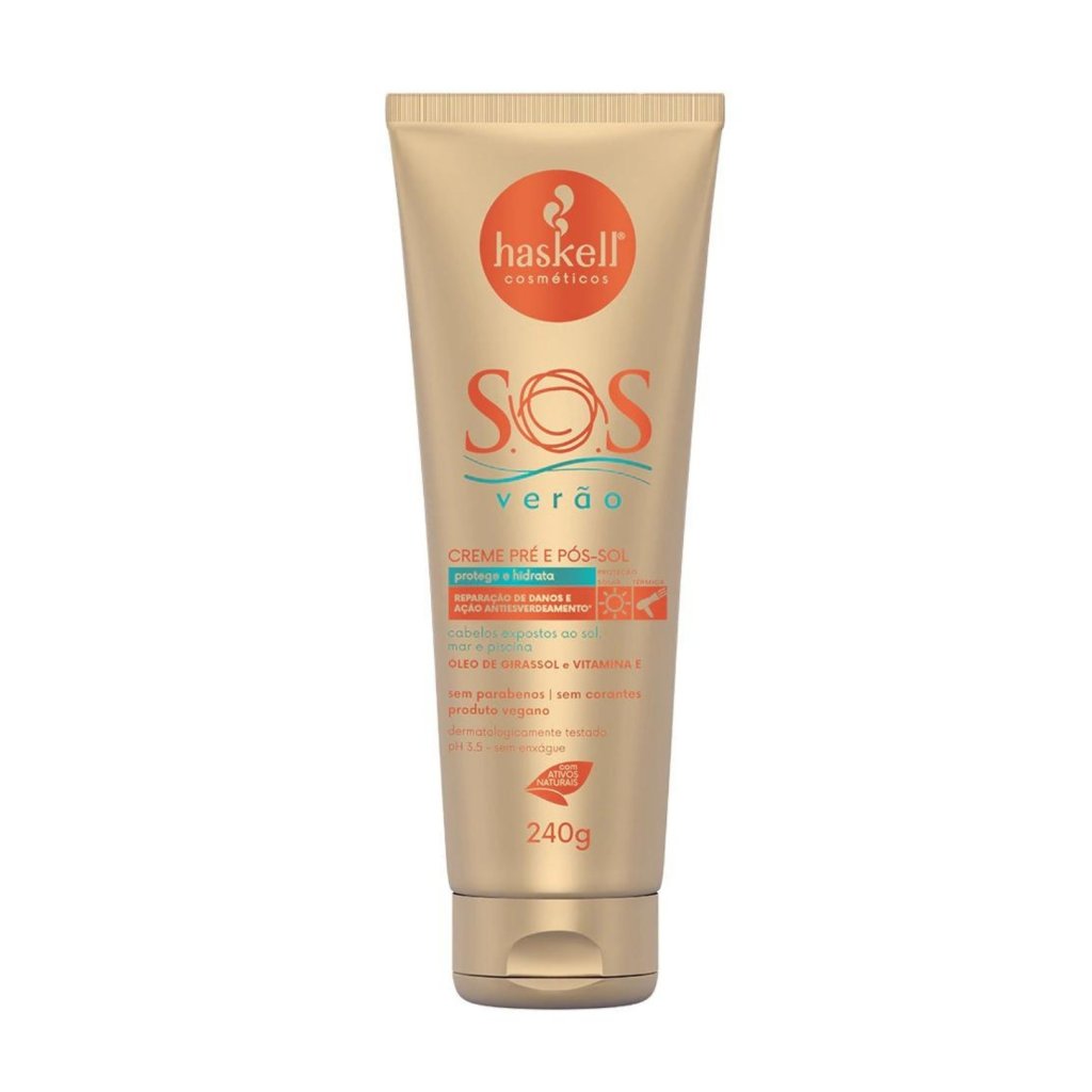 CREME PRÉ E PÓS SOL PROTEÇÃO E HIDRATAÇÃO S.O.S - HASKELL